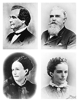 Archive photos of the Creighton family.