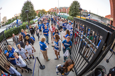 Get Blue event outside Morrison