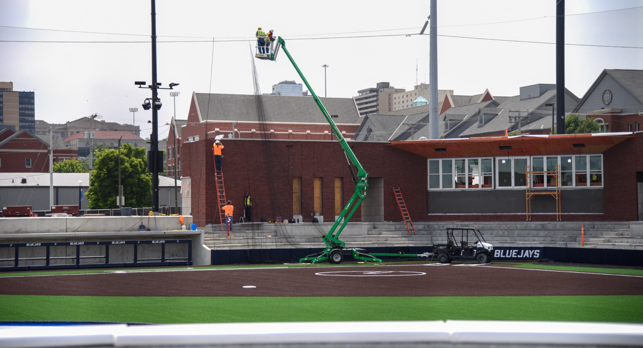 View of the Softball Competition Field stands, June 2025