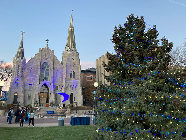 St. John's after the Celebration of Light on Creighton's campus.