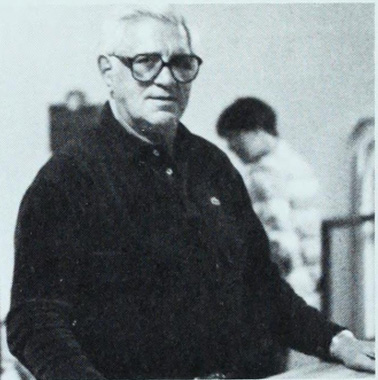 Carl Vinciquerra at the check-in desk of the KFC.