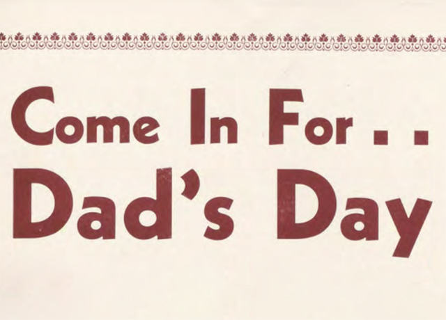 Headline of dad's day