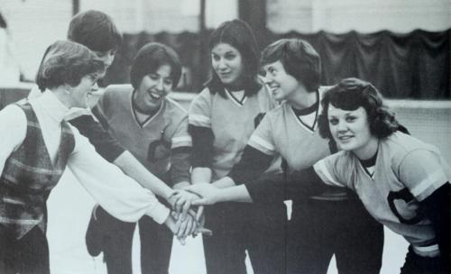 Mary Higgins with '70 softball team
