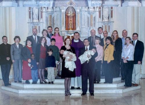 Family and friends at a baptism