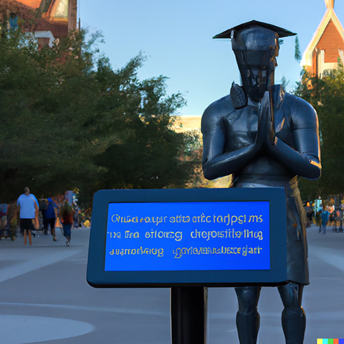 An AI apologizing for getting so many things wrong about Creighton University while on the Creighton Mall