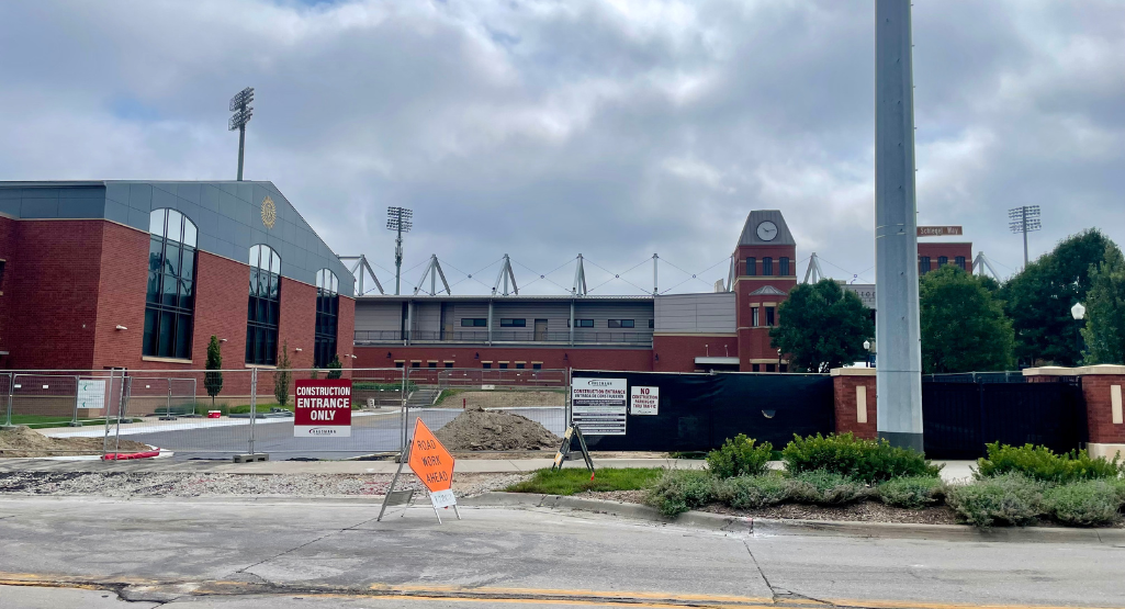 Front of Morrison Stadium parking lot conversion