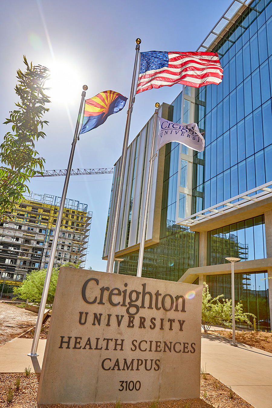 Exterior shot of Phoenix health sciences campus.