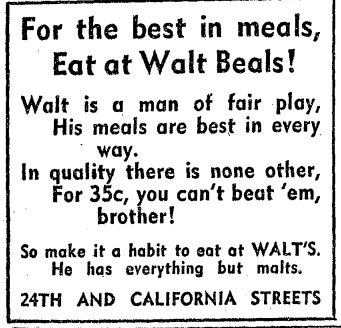 A Beal's ad that ran in the Omaha World-Herald.