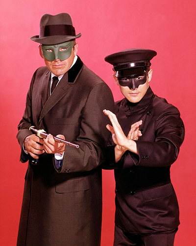 A promotional still of The Green Hornet, produced by Dozier.