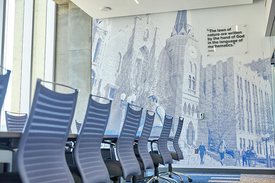 Interior shots of Creighton's health sciences campus in Phoenix.