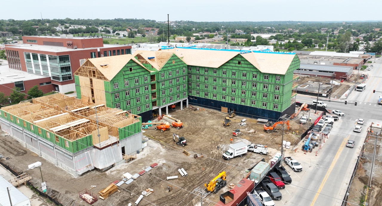 sophomore residence hall construction June 2025