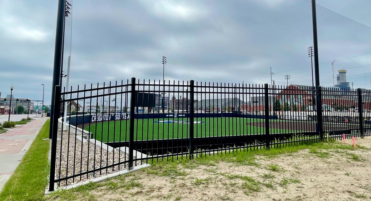 Softball competition field northwest side close up 