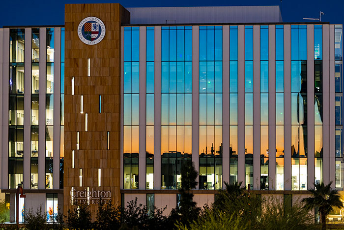 Phoenix campus at sunset
