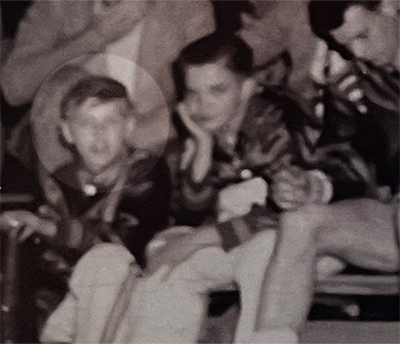 Doug, left, with his buddy Mike, in the late 1940s.