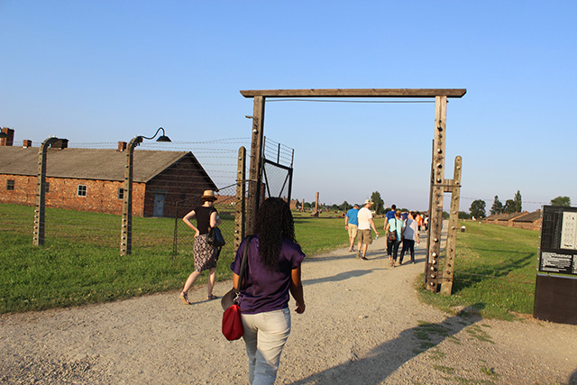 School of law students tour a concentration camp.