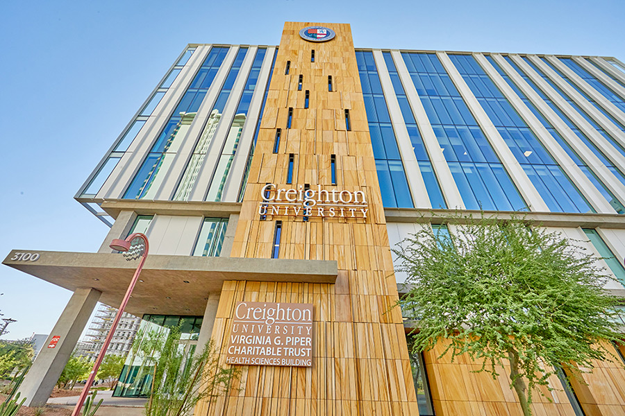 Exterior shot of Phoenix health sciences campus.