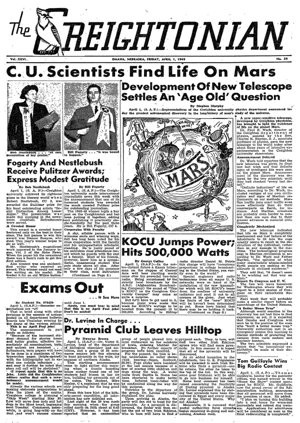 Image of the 1949 edition of the Creightonian