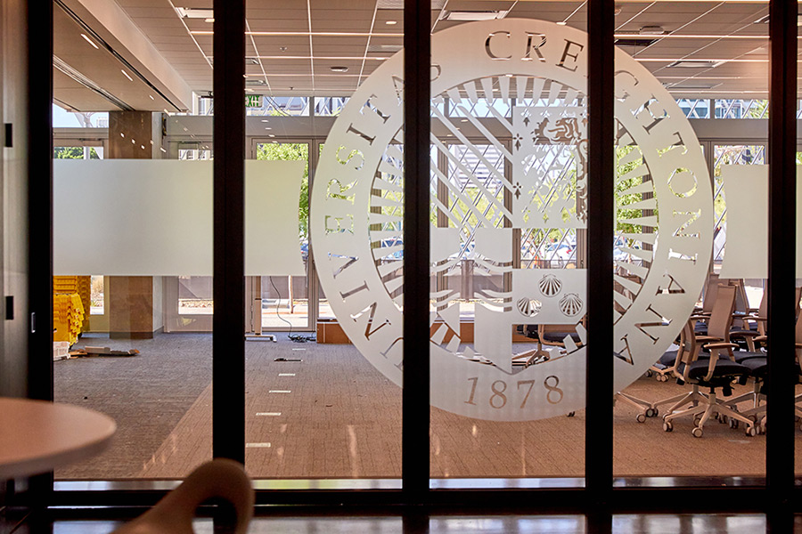 Interior shots of Creighton's health sciences campus in Phoenix.