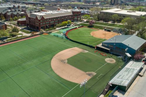 CU Sports Complex aerial fields An aerial photo of baseball and softball fields