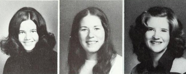 Yearbook photos of Poopas Mary, Paula and Murph.