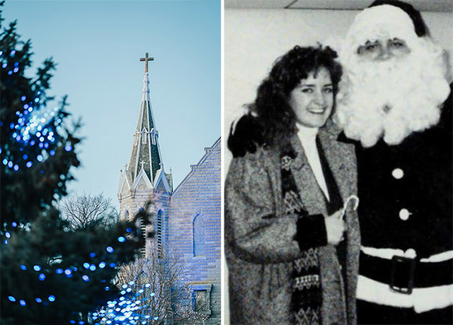 Scenes from Creighton Christmases past.