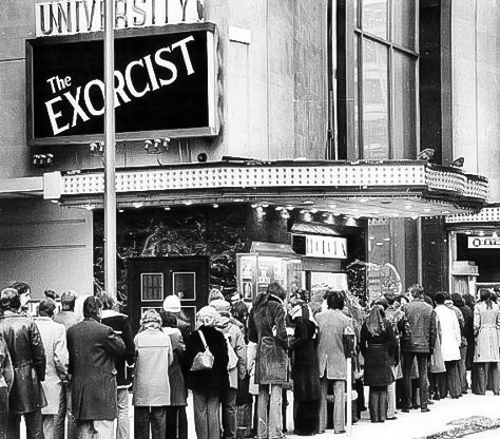 Audiences line up to see The Exorcist in 1973.