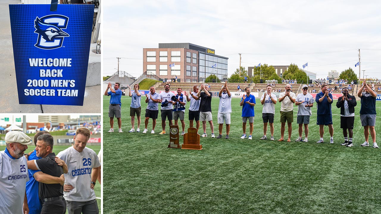 Creighton Days 2025 soccer A soccer team reunites on the field