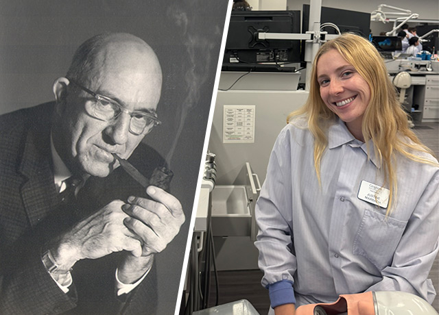 Justine Marbach with grandfather