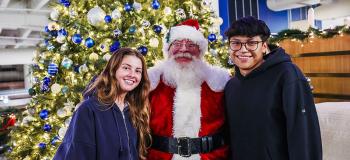 Santa with students