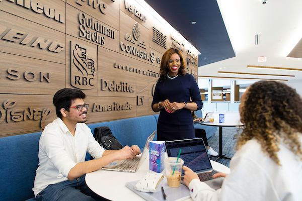 Teacher and students talk