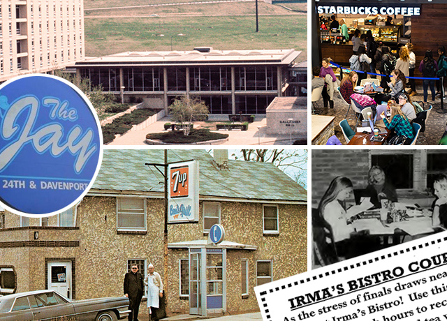 Collage of cafeteria and restaurant photos