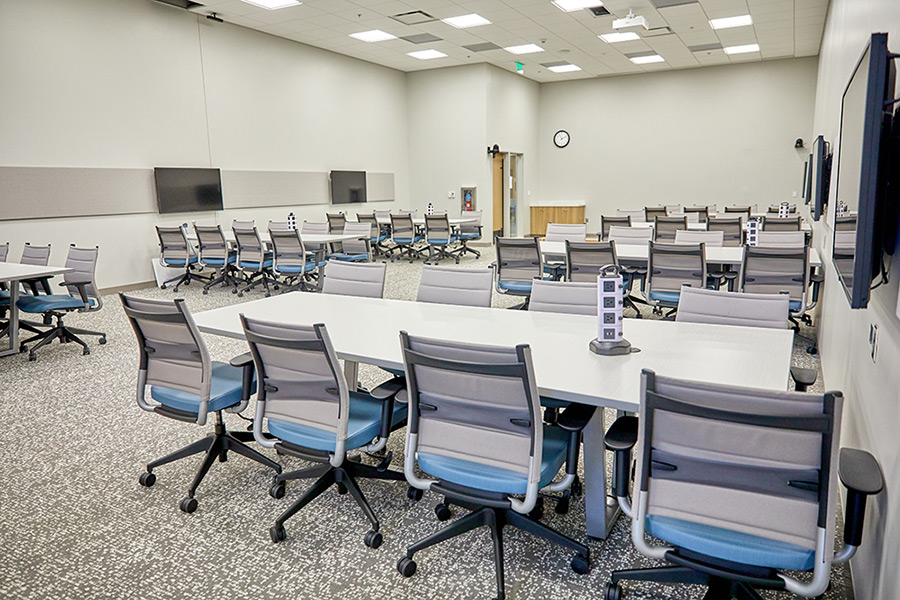 Interior shots of Creighton's health sciences campus in Phoenix.