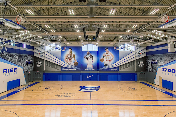 The Kyle Corver Courts in the McDermott Center.