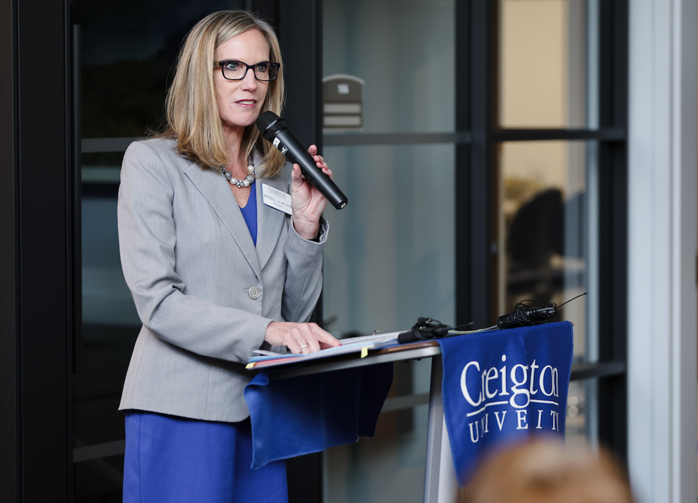 Mardell Wilson speaks at the Child Safety Center opening