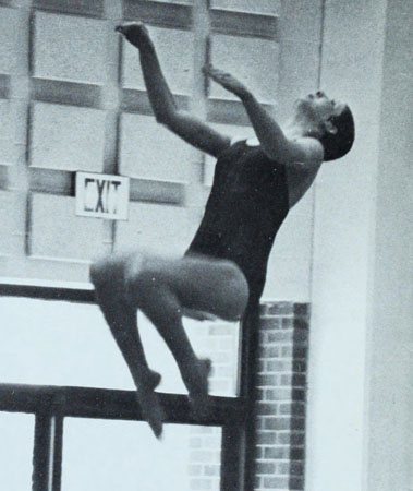 Kim Gilroy, the sole member of Creighton's diving team.