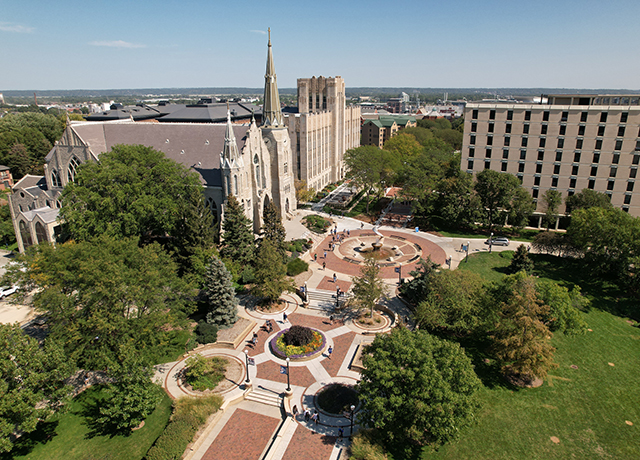 Image of Creighton campus facing east.