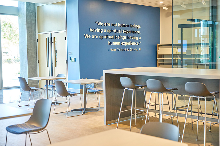 Interior shots of Creighton's health sciences campus in Phoenix.