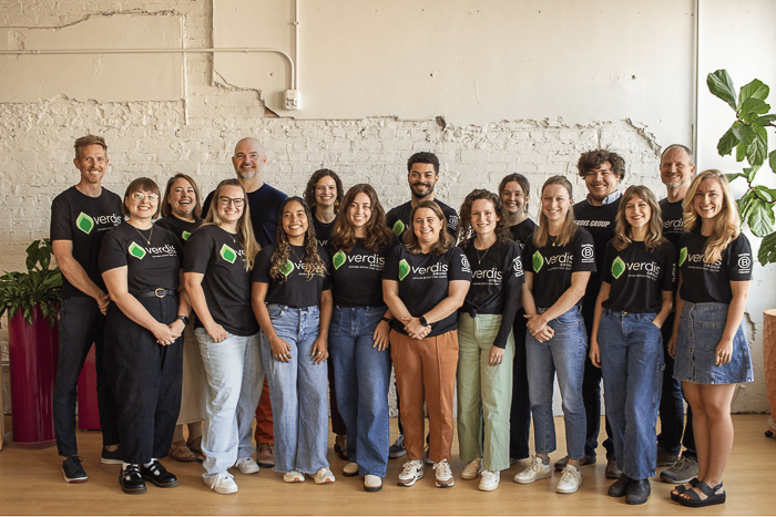 Lawse, second from right, with the Verdis Group team today. Lawse, second from right, with the Verdis Group team today.