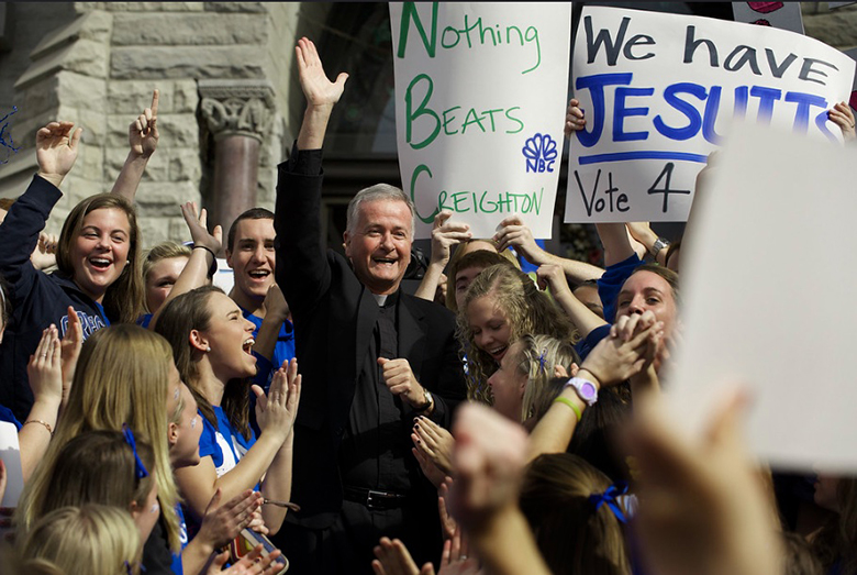 image from the 2012 Today Show shoot on Creighton campus with crowd