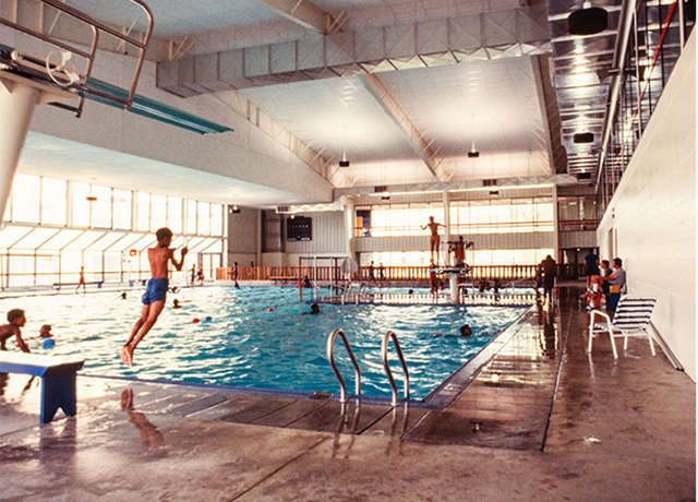 Images of the Creighton swimming pool.
