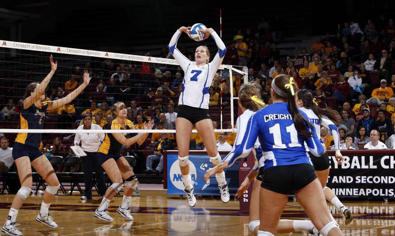 Creighton volleyball team in 2012.