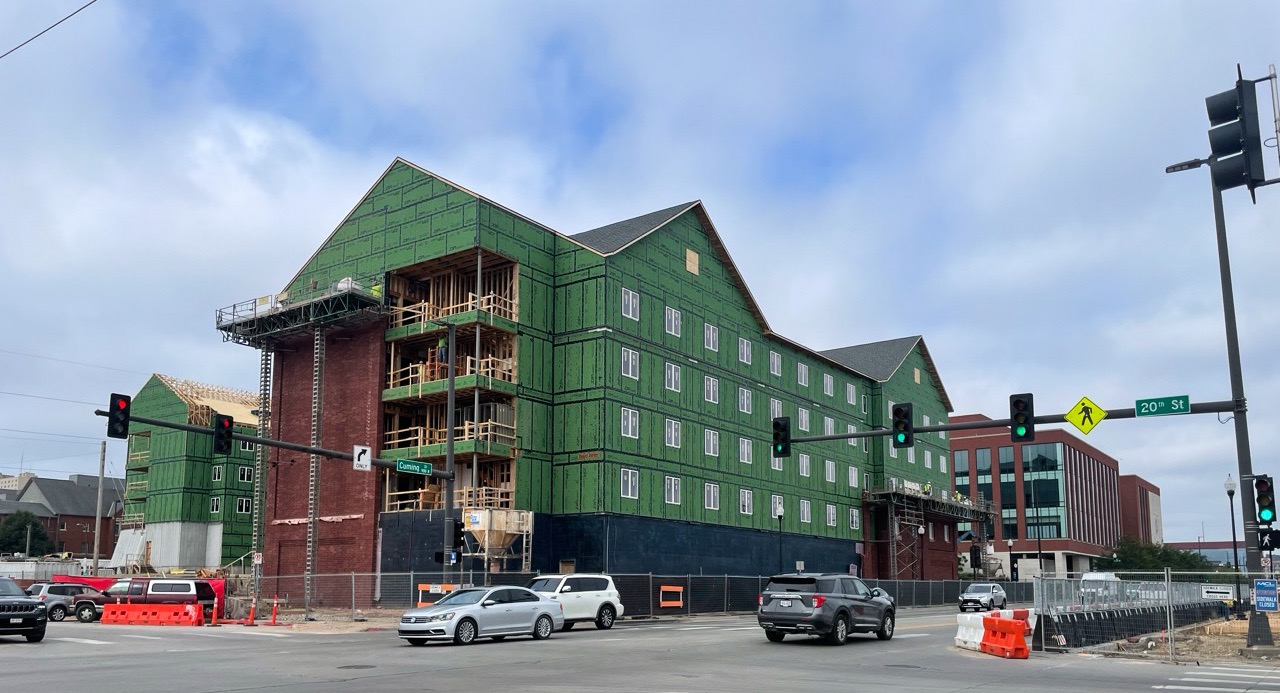 sophomore residence hall construction July 2025