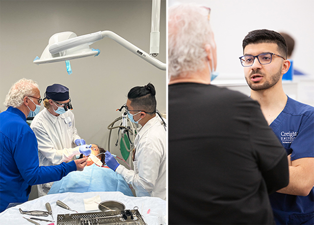 Images at the School of Dentistry's After-hours Clinic.