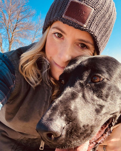 Edney with her labrador Nikon.