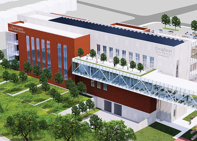 A rendering of the CL Werner Center for Health Sciences Education.