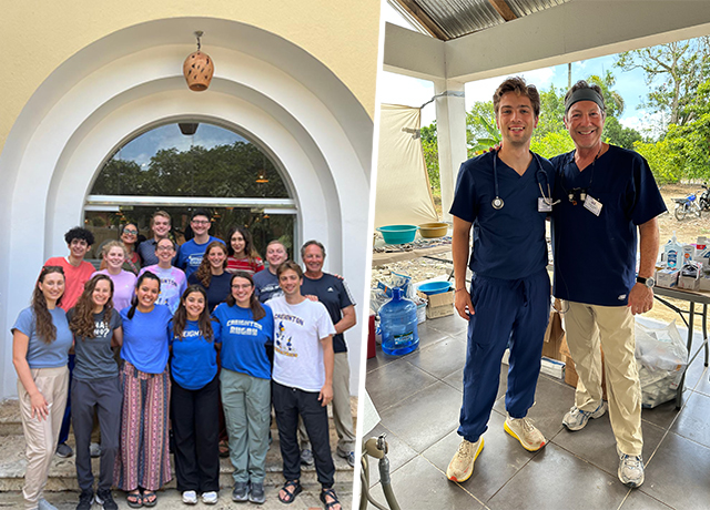 Images of Don and Alec Czaplicki with their ILAC group in the DR.