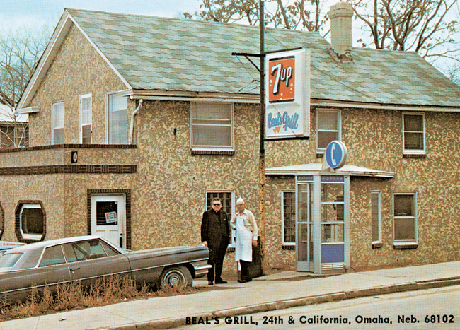 Postcard showing Beal's Grill