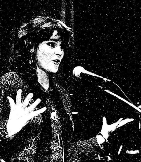 Actress Ally Sheedy speaks at Creighton.