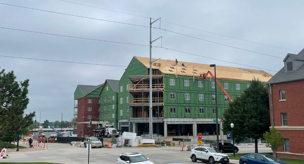 sophomore residence hall construction July 2025
