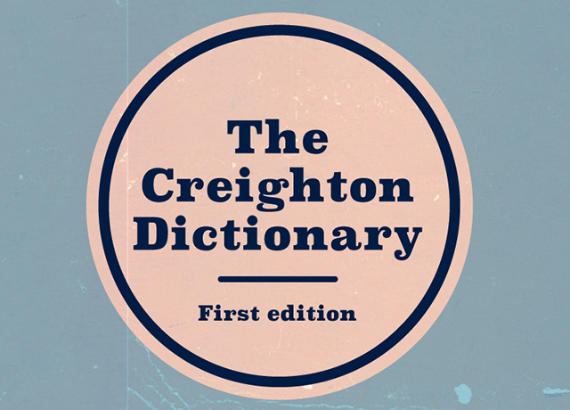 The Creighton Dictionary mock book cover